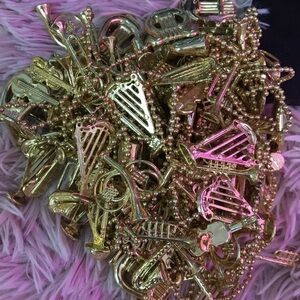 Gold Musical Instrument Charms